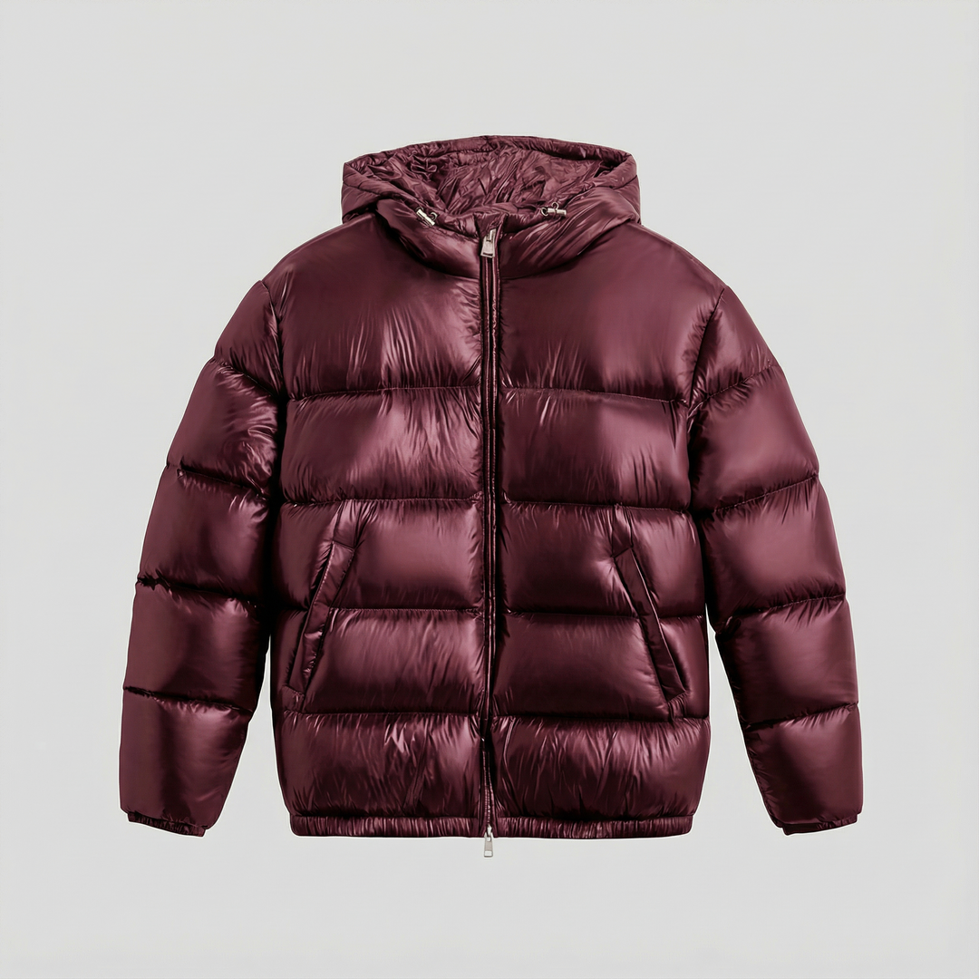 Alexandra - Doudoune Brillante à Capuche