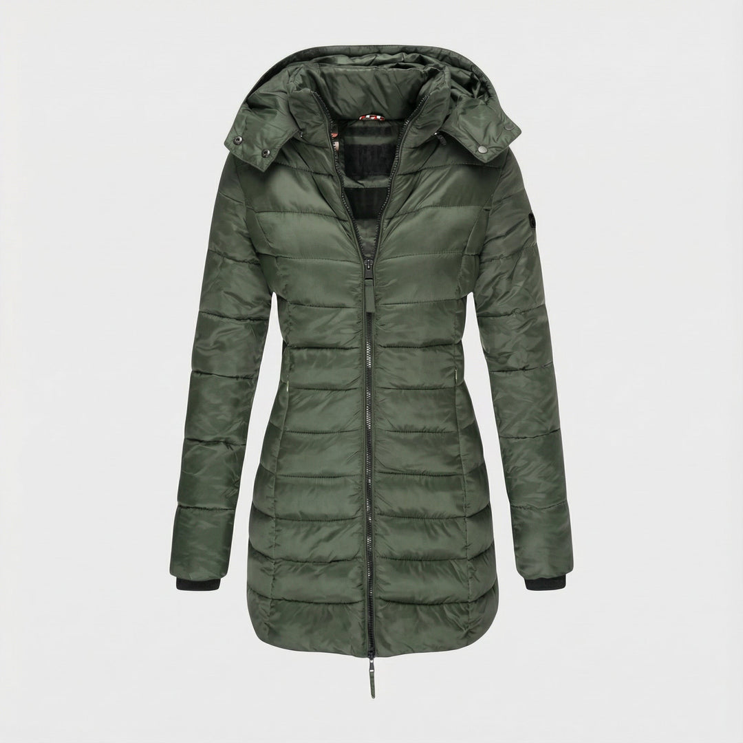 Sandrine - Manteau Matelassé à Capuche