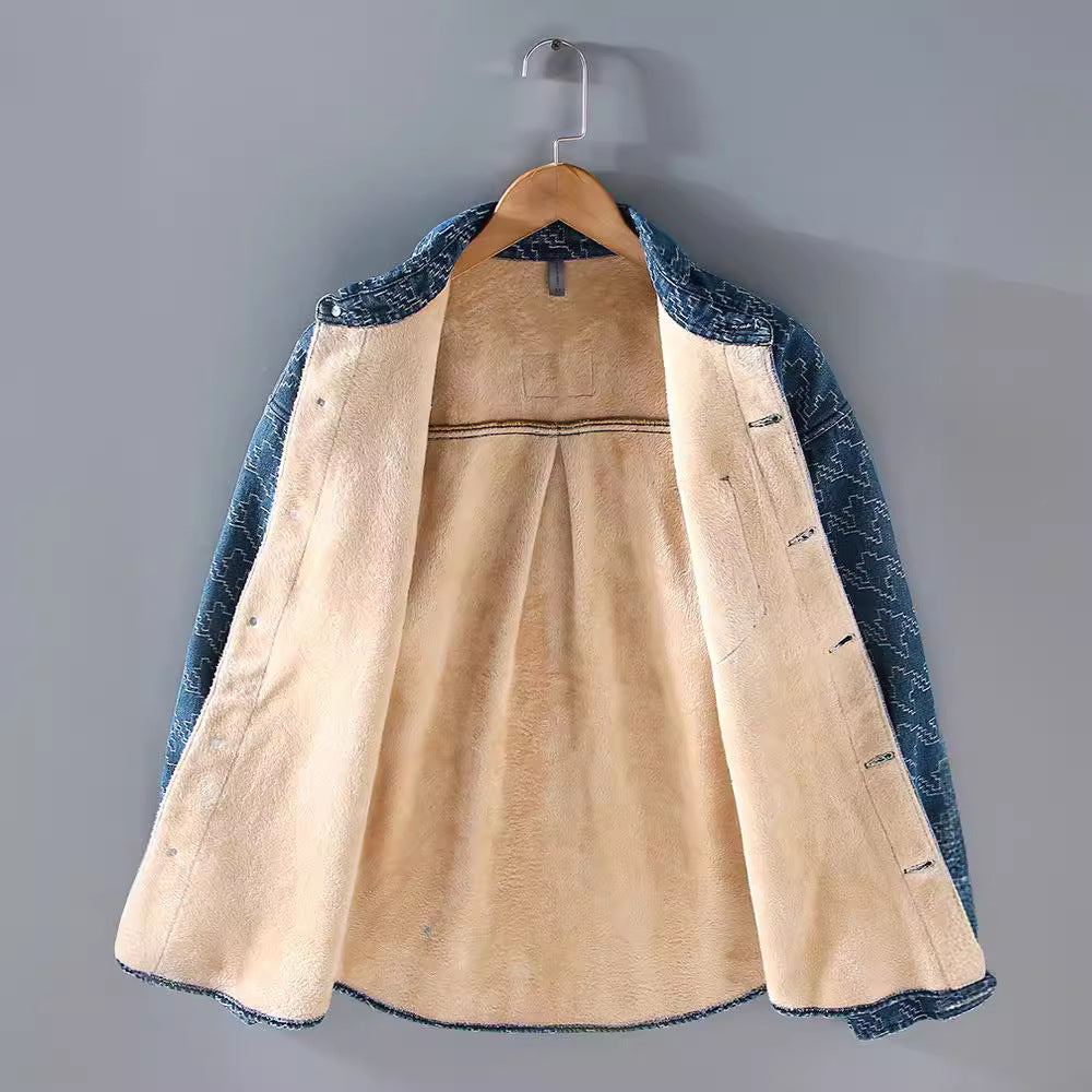 Orléans - Veste en Jean avec Doublure en Fourrure