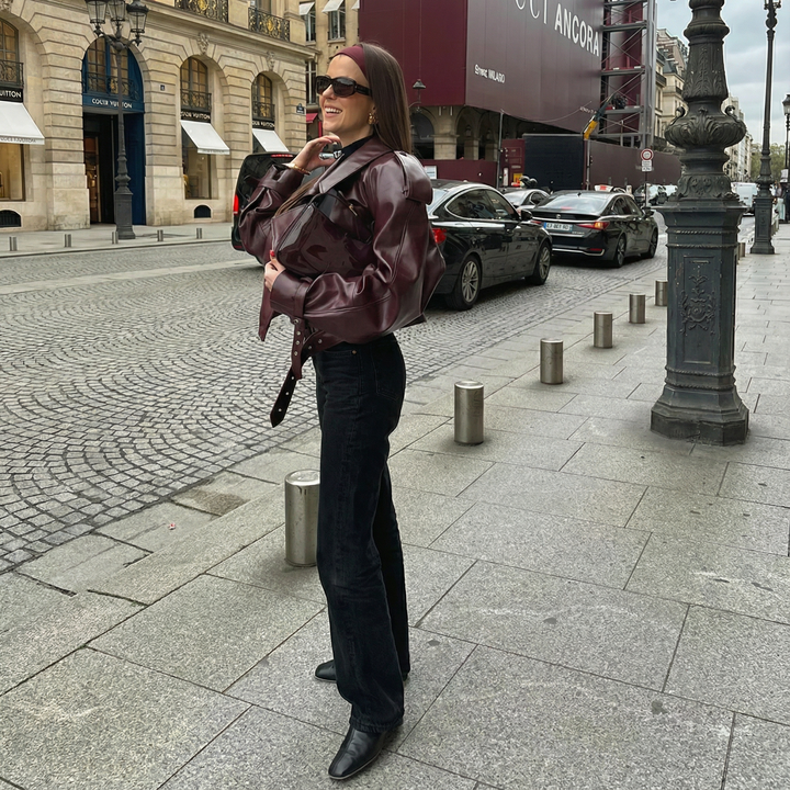 Véronique - Veste en Cuir Oversize