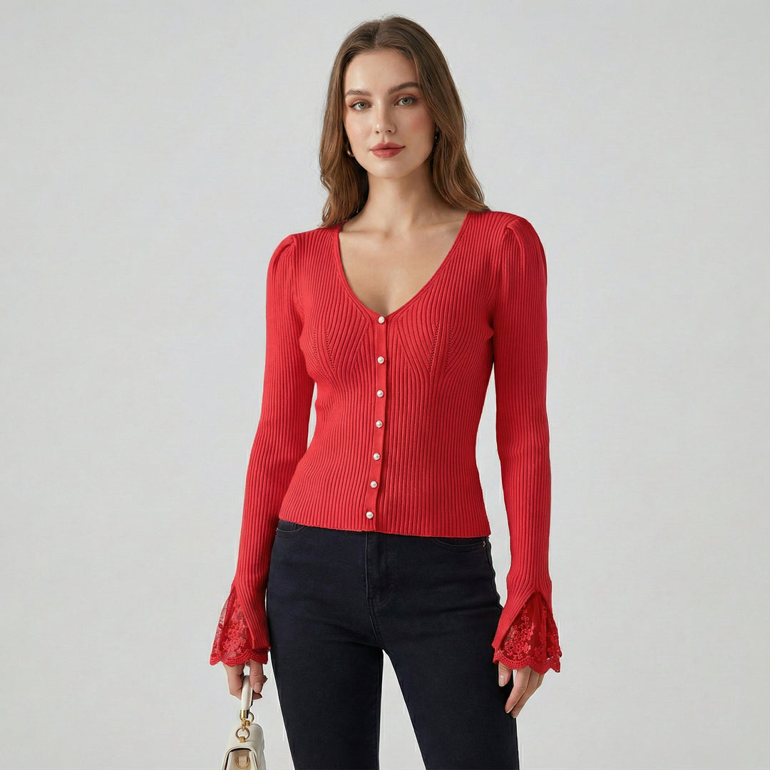 Sarah - Cardigan à Manches Longues