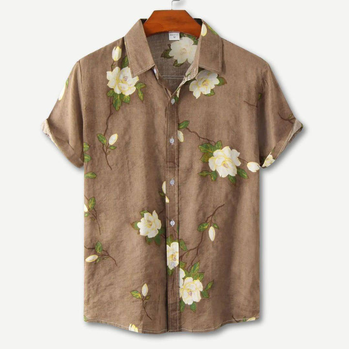 René - Chemise à Fleurs Élégante