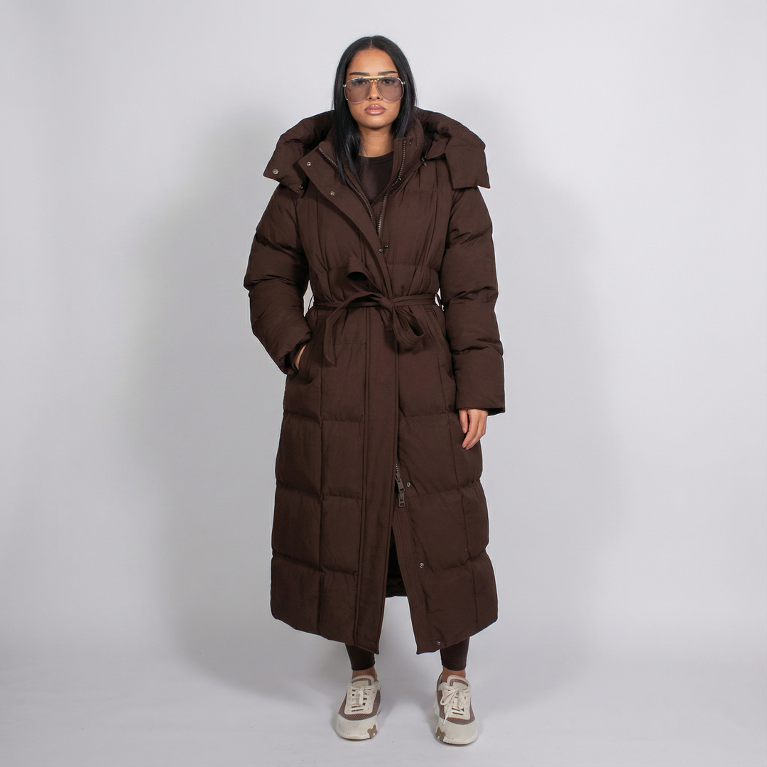 Amandine - Doudoune Longue à Capuche