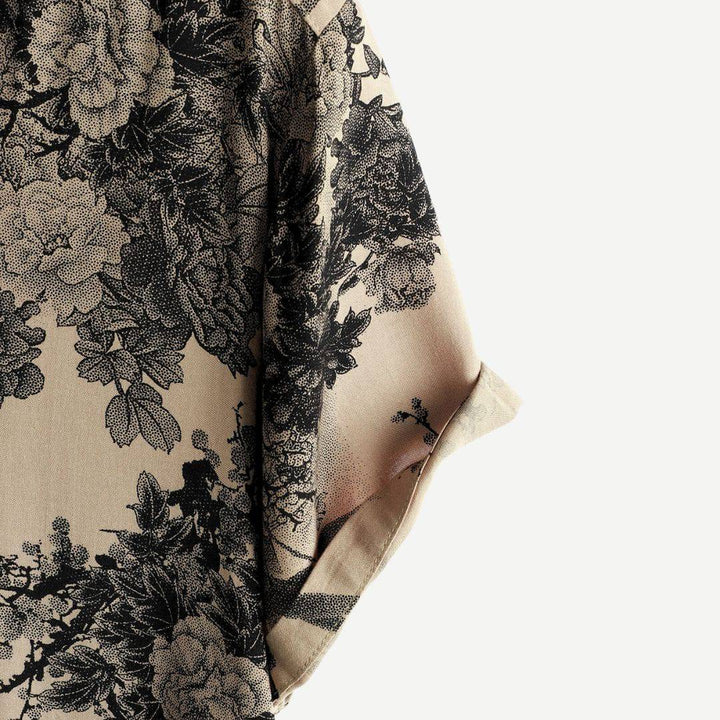 Léon - Chemise Vintage à Motifs Monochromes