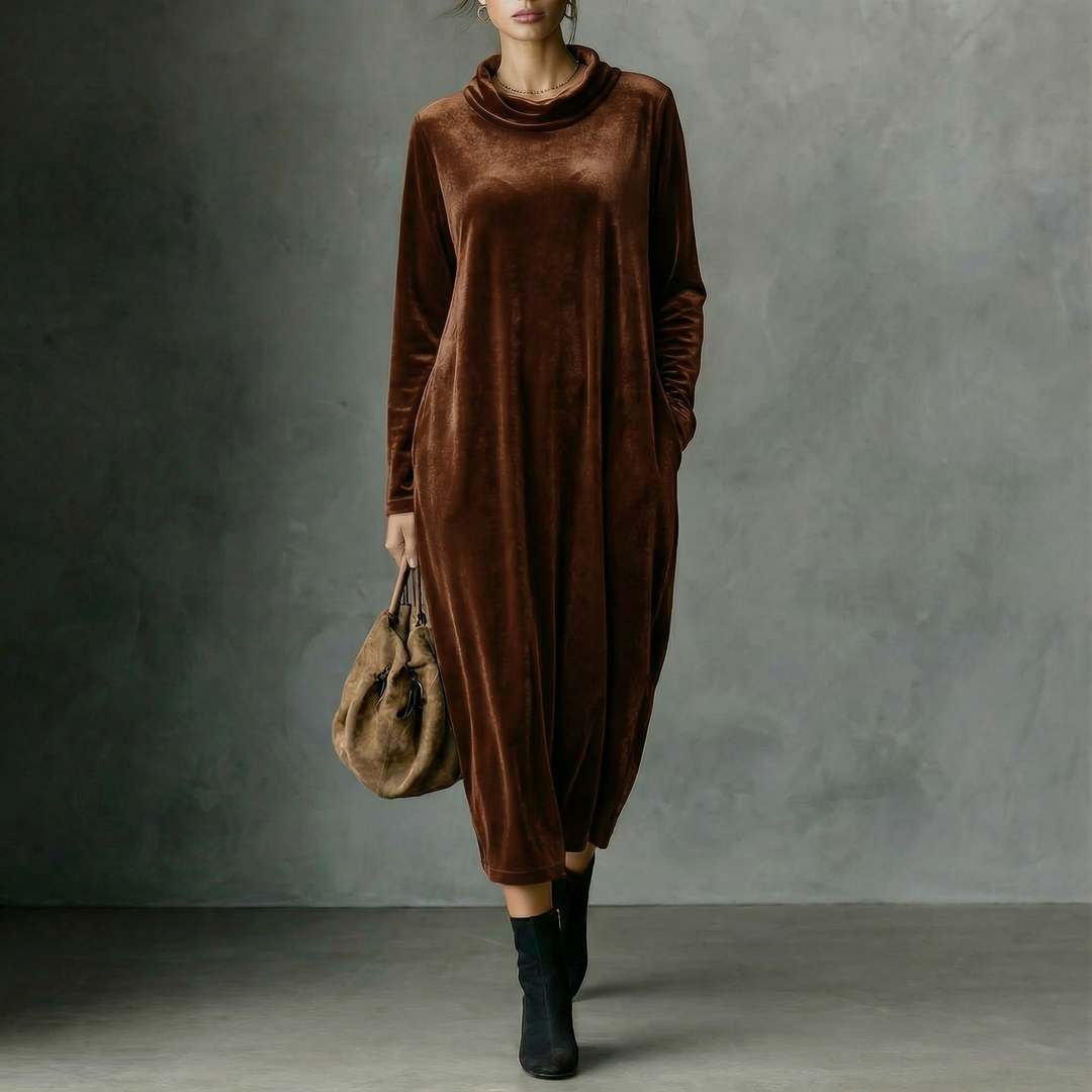 Victoire - Robe velours chic fluide