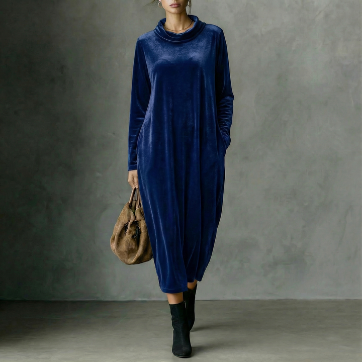 Victoire - Robe velours chic fluide