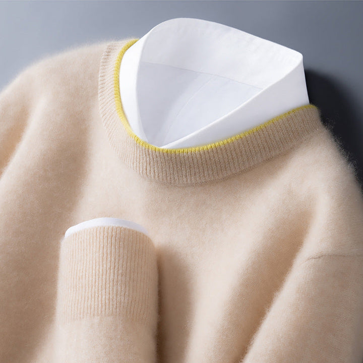 Jérôme - Pull Doux à Col Contrasté