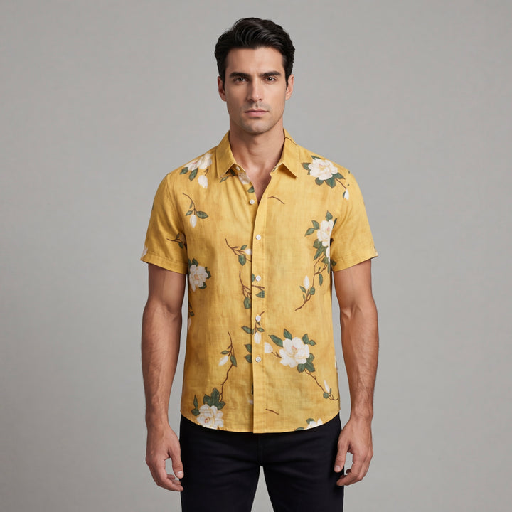 René - Chemise à Fleurs Élégante