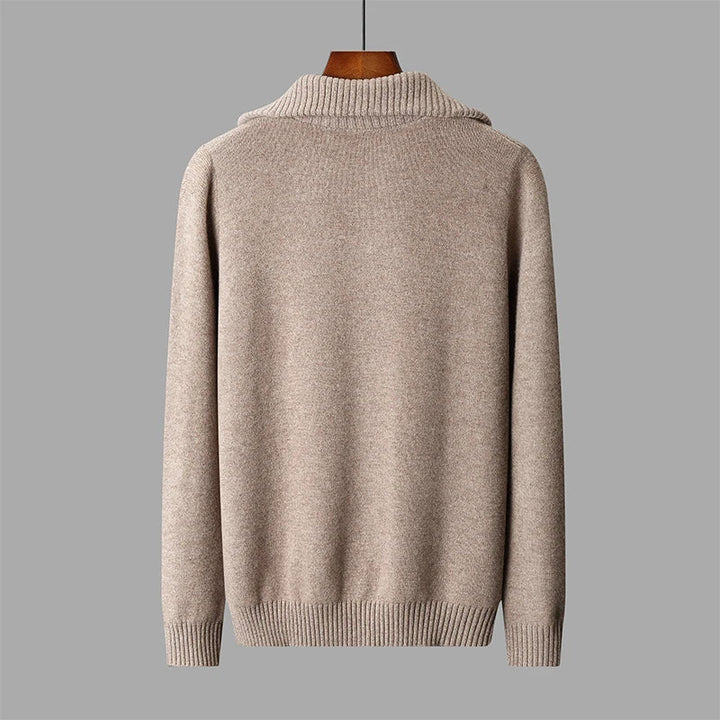 Noah - Pull à col zippé en maille premium