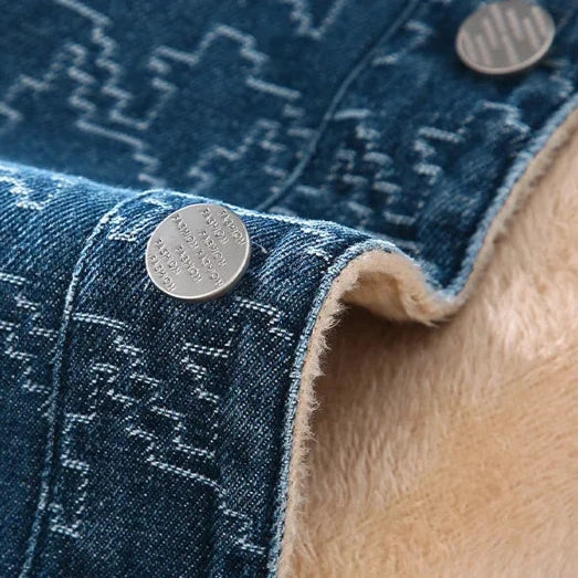 Orléans - Veste en Jean avec Doublure en Fourrure