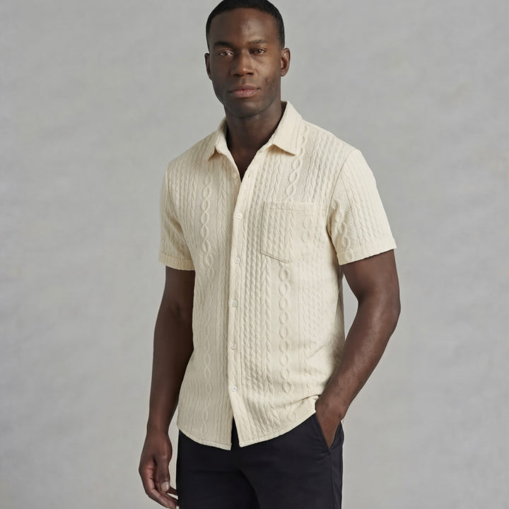 Henri - Chemise Crème Texturée