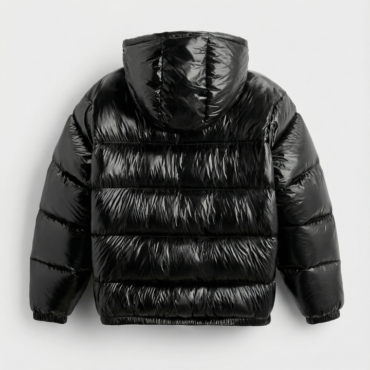 Alexandra - Doudoune Brillante à Capuche