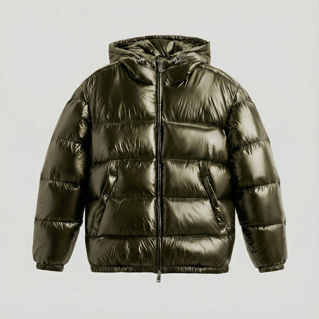 Alexandra - Doudoune Brillante à Capuche