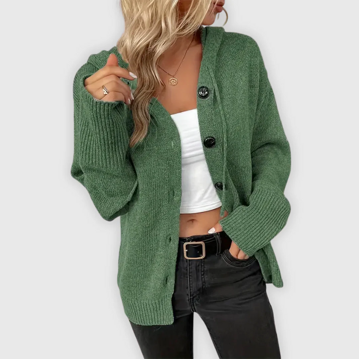 Margaux - Gilet à Capuche en Maille